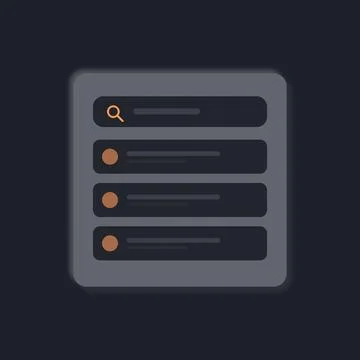 Flat design search and navigation icons set Stock Illustration