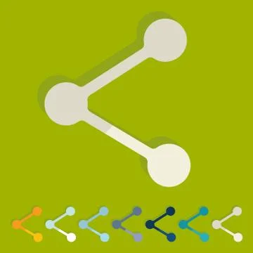 Flat design. share it Illustrazione stock