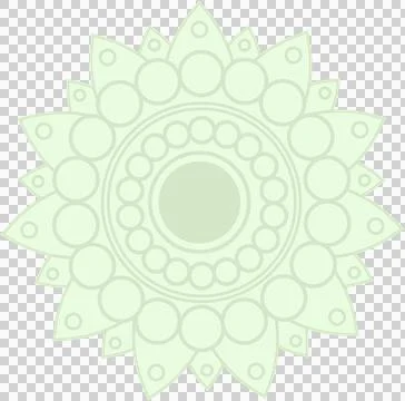 Flat design showing concentric circle mandala with layered petals on transparent イラスト素材