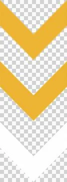 Flat design is showing four stacked downward chevrons in gold-and-white with Stock Illustration