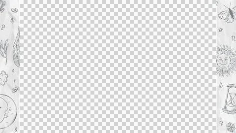 Flat design is showing gray rectangle with transparent background, sun, moon Illustrazione stock