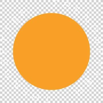 Flat design showing orange circle, white TRENDSETTER text and white dots on Illustrazione stock
