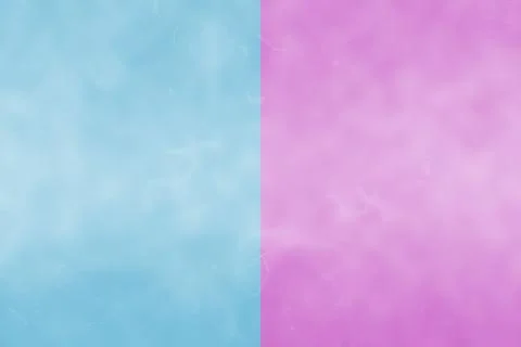 Flat design is showing vertical split with pastel blue and pink textured 스톡 사진