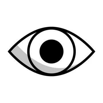 Flat design simple eye icon. Vector. Stock Illustration