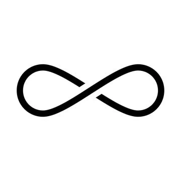 Flat design simple infinity icon. Unlimited. Vector. Stock Illustration