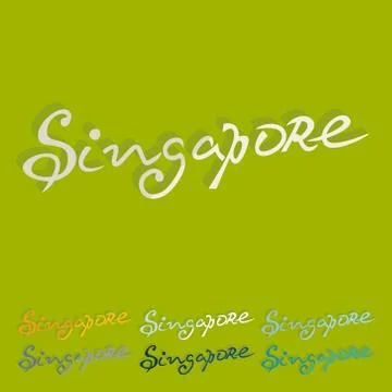 Flat design. Singapore Ilustración de archivo