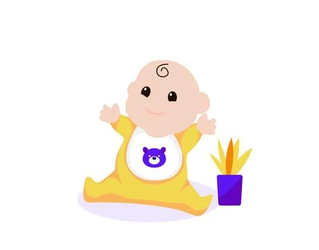 Flat Design Single Baby Icon Stock Illustration