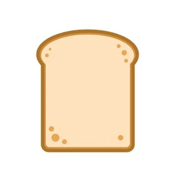 Flat design single bread slice icon, stock vector illustration 스톡 일러스트