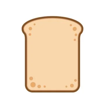 Flat design single bread slice icon for food design on white, stock vector il 스톡 일러스트