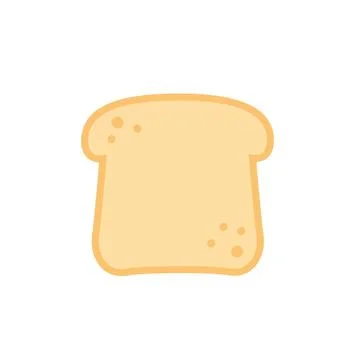 Flat design single slice of bread icon illustration Illustrazione stock