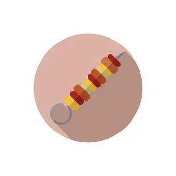 Flat design skewer Stock Illustration