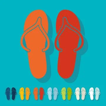 Flat design: slippers Stock Illustration