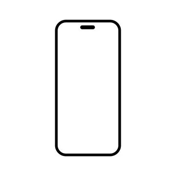 Flat design of smartphone with blank screen isolated on white background Stock Illustration
