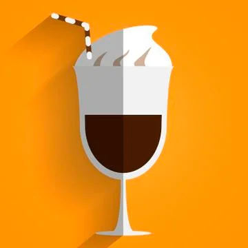 Flat design smoothies with coffee Stock Illustration