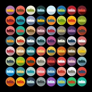 Flat design: sneakers Stock Illustration