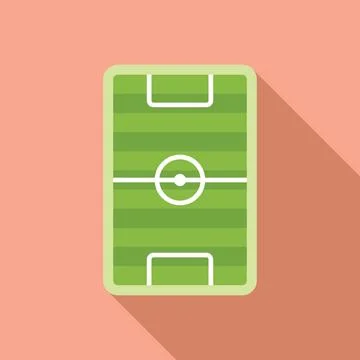 Flat design soccer field icon 스톡 일러스트