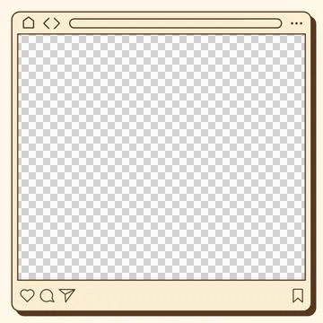 Flat design social media post interface is floating on transparent background, Illustrazione stock