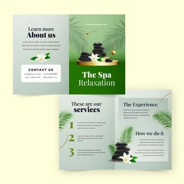 Flat design spa template Stock Illustration