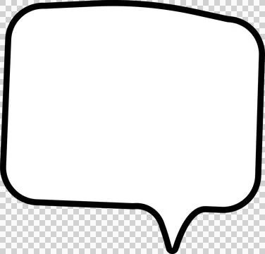 Flat design speech bubble is floating on transparent background with bold Stock Illustration
