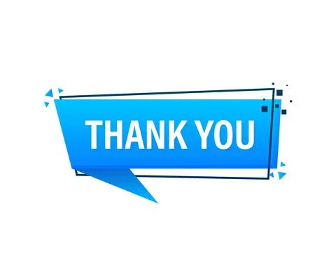 Flat Design Speech Bubble Thank You. Vector Illusatrtion. 스톡 일러스트