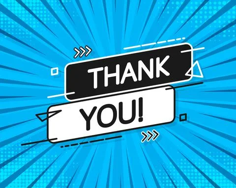 Flat Design Speech Bubble Thank You. Vector Illusatrtion on color background Stock Illustration