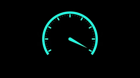 Flat Design Speed Meter Animation in Sea... | Stock Video | Pond5