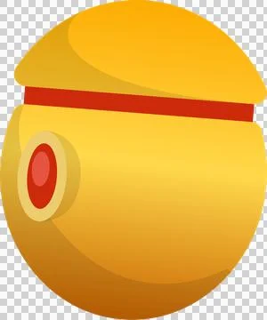 Flat design spherical drone is hovering on transparent background, highlighting Stock Illustration