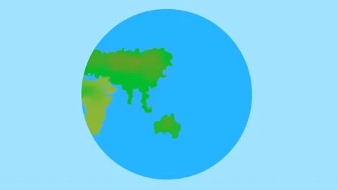 Flat design spinning Earth isolated on white. Animation of planet Earth. looping Stock Footage 239516122