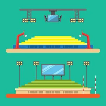 Flat design of sport stadium Stock Illustration