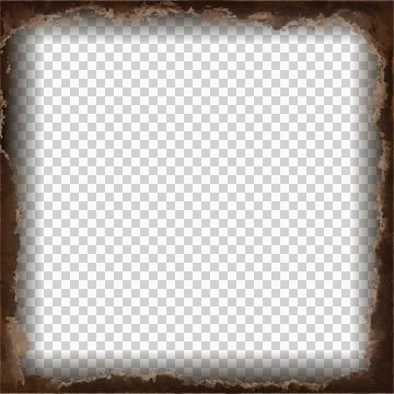 Flat design square grunge frame is showing brown border and teal interior on Stock Illustration