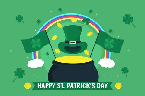 Flat design st. patricks event concept Stock Illustration