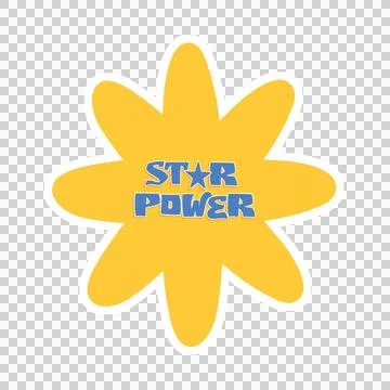 Flat design starburst shape is shining on transparent background, featuring STAR Stock Illustration