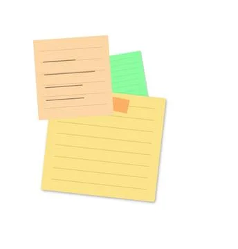Flat design sticky notes on calendar paper Stock Illustration