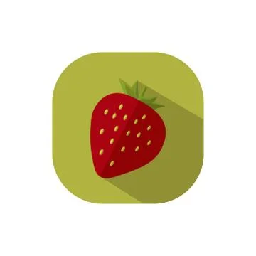 Flat design strawberry Stock Illustration