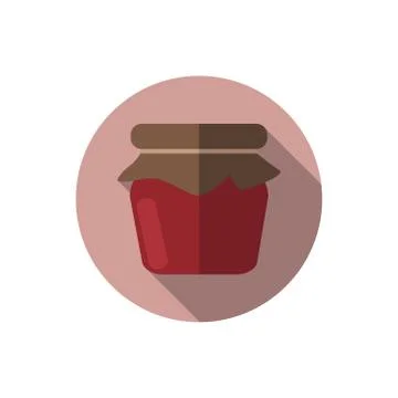 Flat design strawberry jam Stock Illustration