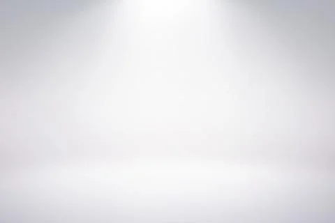 Flat design studio backdrops are showing empty white seamless floor and soft Foto stock