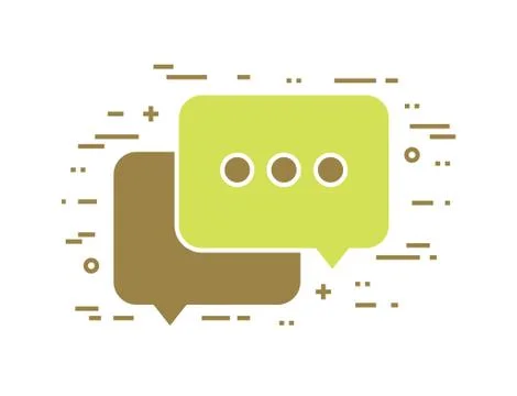 Flat design style concept of chatting Illustrazione stock