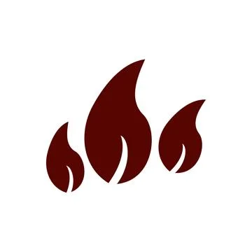 Flat design style. Fire flame icon isolated on white background for your web Stock Illustration