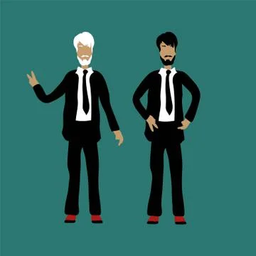 Flat design style modern vector illustration concept of successful businessma Stock Illustration