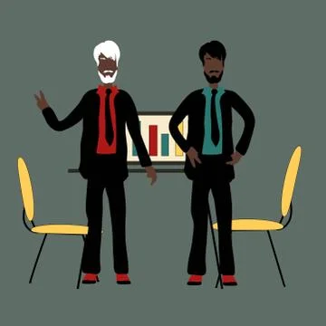 Flat design style modern vector illustration concept of successful partnershi Stock Illustration