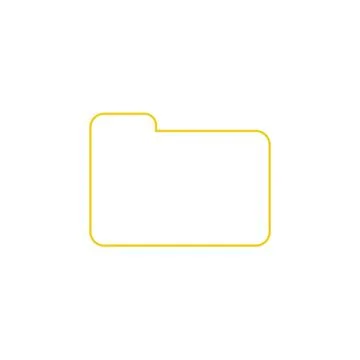 Flat design style vector of closed folder icon on white. White and colored ou Stock Illustration