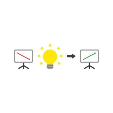 Flat design style vector concept of sales or value presentation bar chart wit Stock Illustration