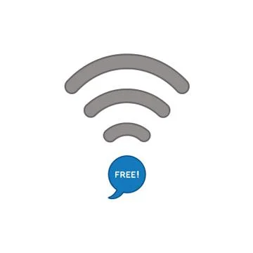 Flat design style vector concept of wifi symbol with speech bubble icon and f イラスト素材