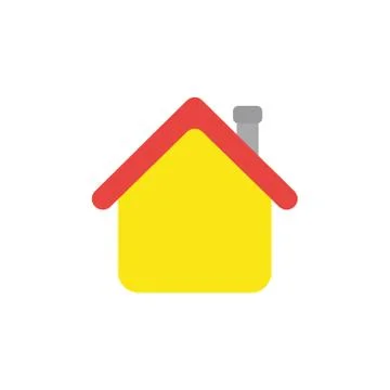 Flat design style vector of house with red and flue Stock Illustration