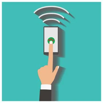 Flat design style vector illustration. Smartphone with processin Illustrazione stock