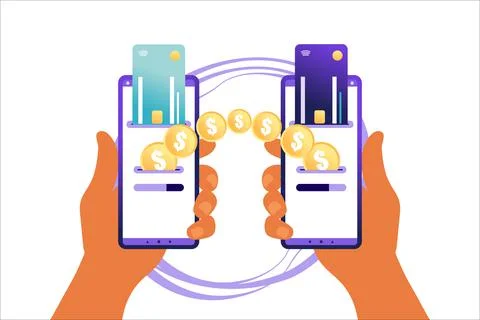 Flat design style vector illustration of modern smartphone Stock Illustration