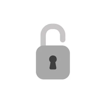 Flat design style vector of open padlock Stock-Illustration
