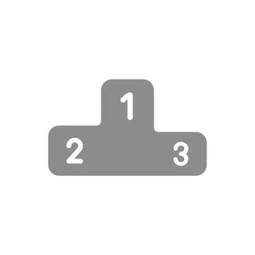 Flat design style vector of podium for the first, second and third places Stock Illustration