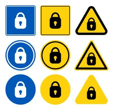 Flat design style.padlock icon flat In the circle beautiful.vector illustrati Stock Illustration