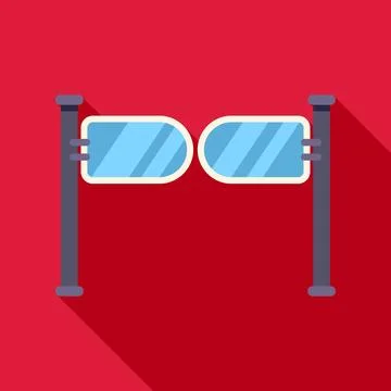 Flat design sunglasses icon on red background Stock Illustration